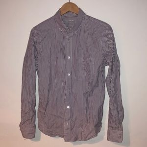 🪐👔 EVERLANE Men’s Size Small Light Purple & White Striped Button Down NWOW 👔✨